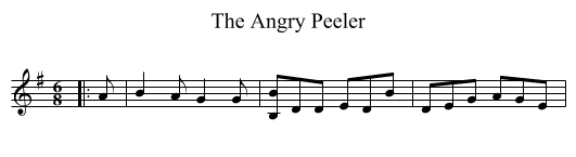 The Angry Peeler - staff notation