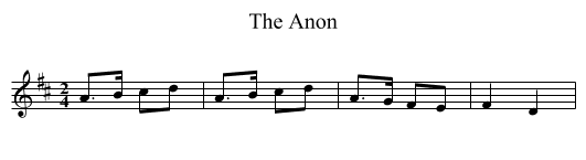 The Anon - staff notation