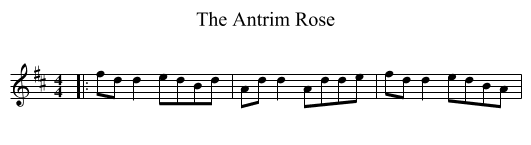 The Antrim Rose - staff notation