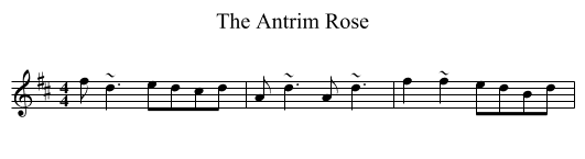 The Antrim Rose - staff notation