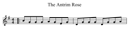 The Antrim Rose - staff notation