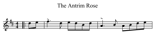 The Antrim Rose - staff notation