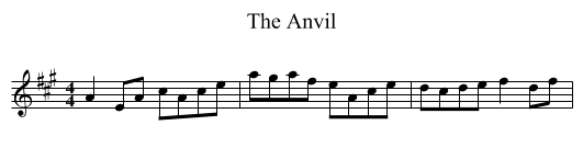 The Anvil - staff notation