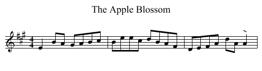 The Apple Blossom - staff notation