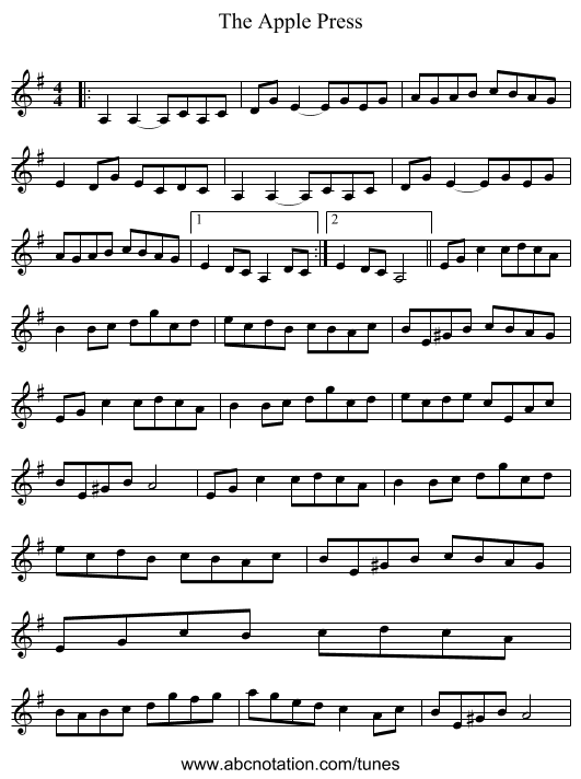 The Apple Press - staff notation