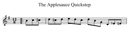 The Applesauce Quickstep - staff notation