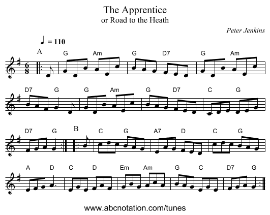 The Apprentice - staff notation