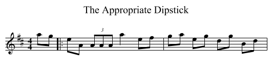 The Appropriate Dipstick - staff notation
