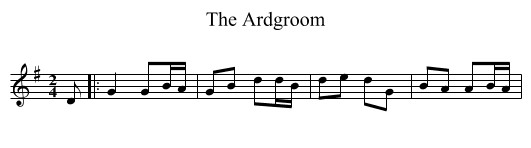 The Ardgroom - staff notation