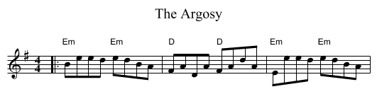 The Argosy - staff notation