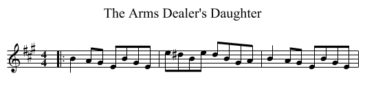 The Arms Dealer's Daughter - staff notation