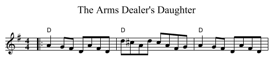 The Arms Dealer's Daughter - staff notation