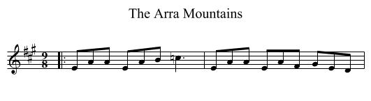The Arra Mountains - staff notation