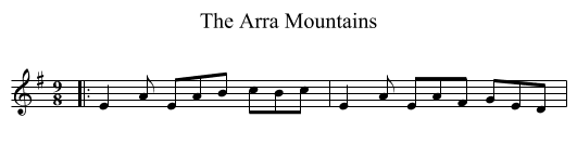 The Arra Mountains - staff notation