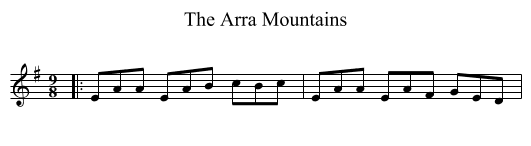 The Arra Mountains - staff notation