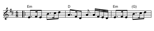 The Arran Boat Song - staff notation