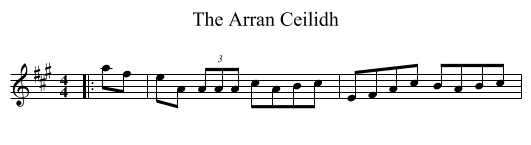 The Arran Ceilidh - staff notation