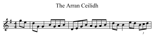 The Arran Ceilidh - staff notation