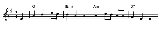 the Ash Grove  [G] - staff notation
