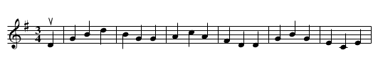 the ASH GROVE - staff notation