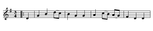 The Ash Grove - staff notation
