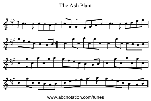The Ash Plant - staff notation