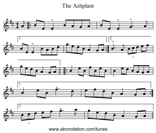 The Ashplant - staff notation