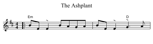 The Ashplant - staff notation