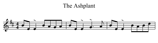 The Ashplant - staff notation