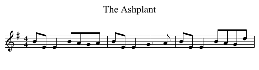 The Ashplant - staff notation