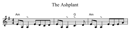 The Ashplant - staff notation