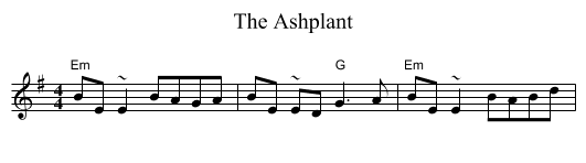 The Ashplant - staff notation