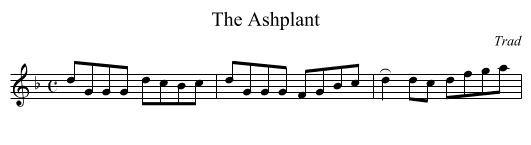 The Ashplant - staff notation