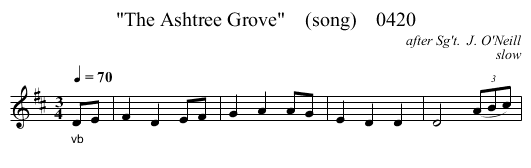 The Ashtree Grove    (song)    0420 - staff notation