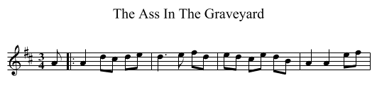 The Ass In The Graveyard - staff notation