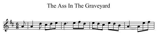 The Ass In The Graveyard - staff notation