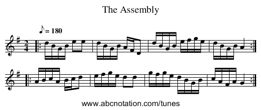 The Assembly - staff notation