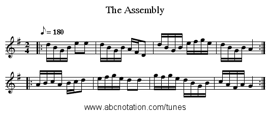 The Assembly - staff notation