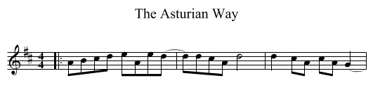 The Asturian Way - staff notation