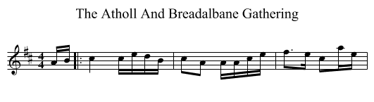 The Atholl And Breadalbane Gathering - staff notation
