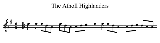 The Atholl Highlanders - staff notation