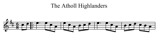 The Atholl Highlanders - staff notation