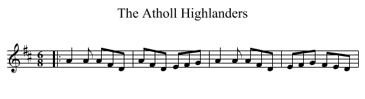The Atholl Highlanders - staff notation