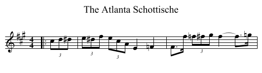 The Atlanta Schottische - staff notation