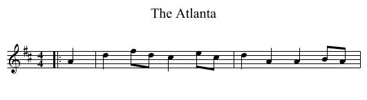 The Atlanta - staff notation