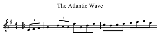 The Atlantic Wave - staff notation