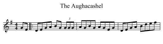 The Aughacashel - staff notation