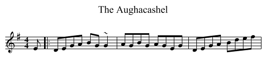The Aughacashel - staff notation