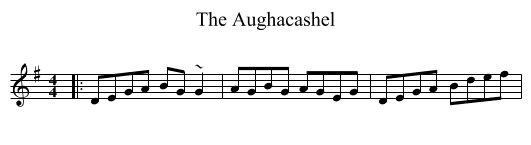 The Aughacashel - staff notation