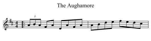 The Aughamore - staff notation